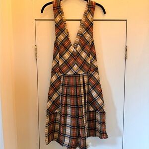 Free People Multicolor Plaid Mini Dress